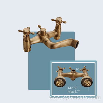 Freestanding Shower Brushed Gold Clawfoot Faucet